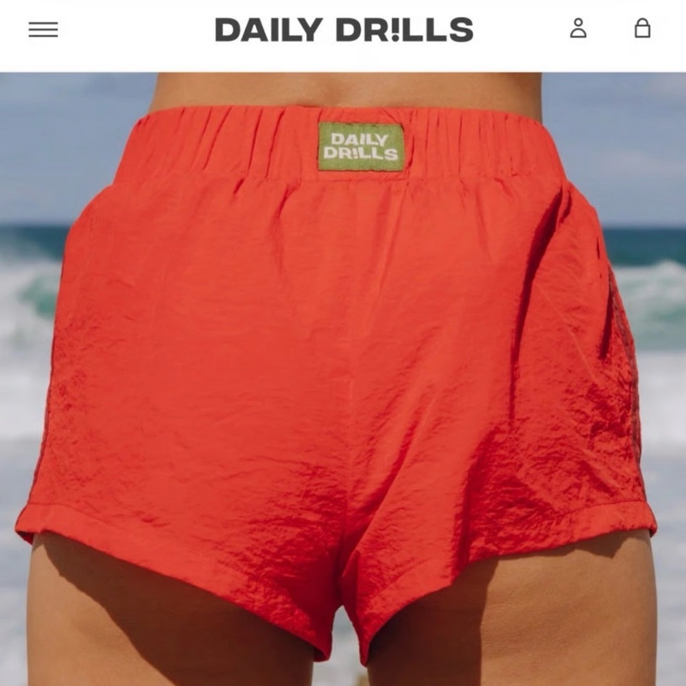 Daily Drills Shorts - Red Super Bounce Shorts with Stripes
